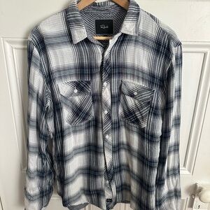 Rails Blue and White Blouse Classic Top